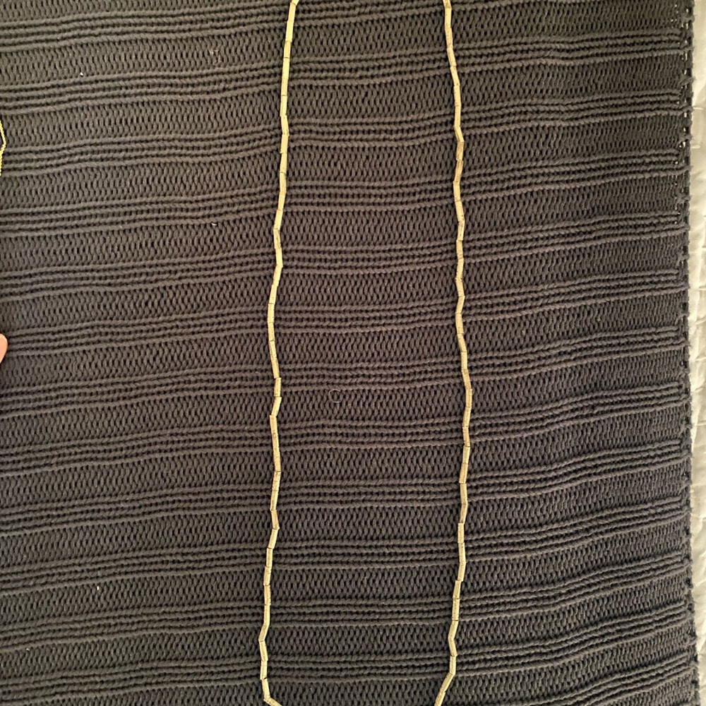 Simple silver beaded necklace